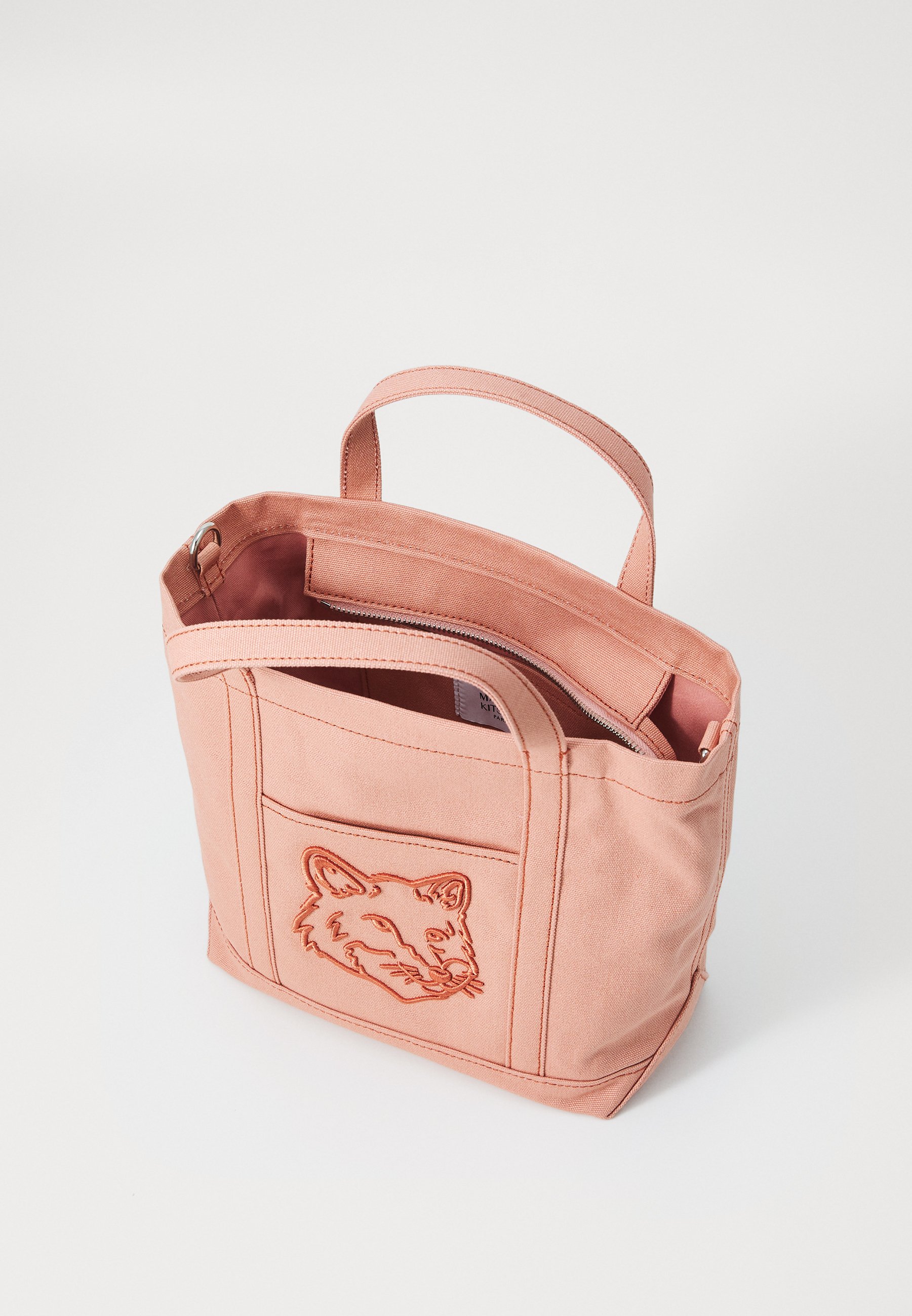 【maison kitsune】ミニトートバッグ 新品未使用 ピンク Maison Kitsuné FOX HEAD SMALL - Handbag - porcelaine pink/light