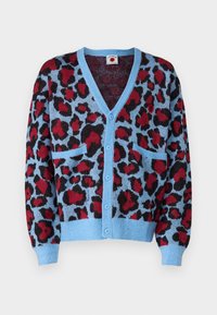 LEOPARD CARDIGAN - Cardigan - red/blue