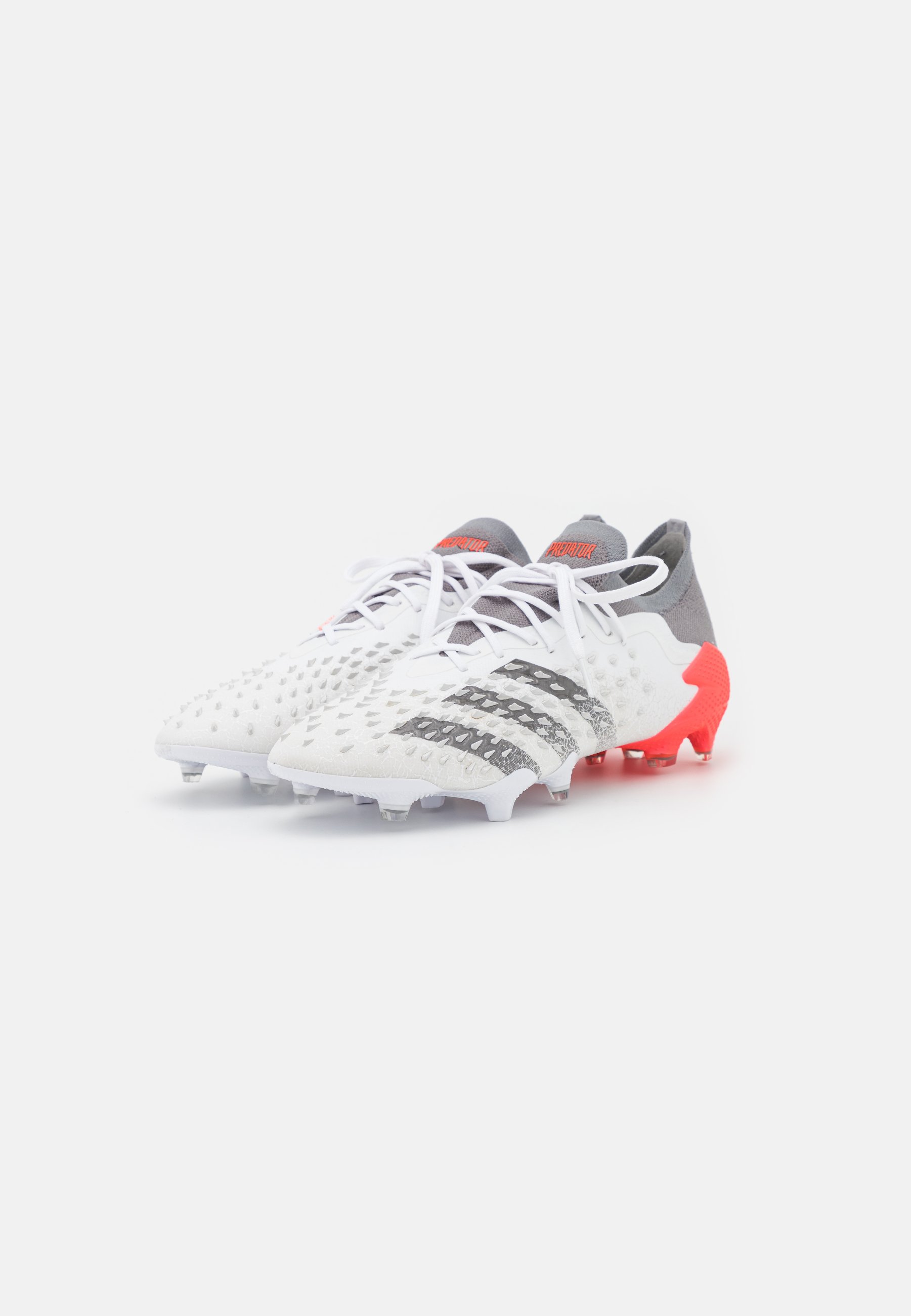 adidas Performance PREDATOR FREAK .1 FG - Scarpe da calcetto con tacchetti  - footwear white/iron metallic/solar red/bianco - Zalando.it