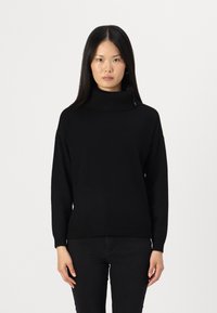 ONLY ONLJAYDEN BUTTON SPLIT NECK  - Pullover - black