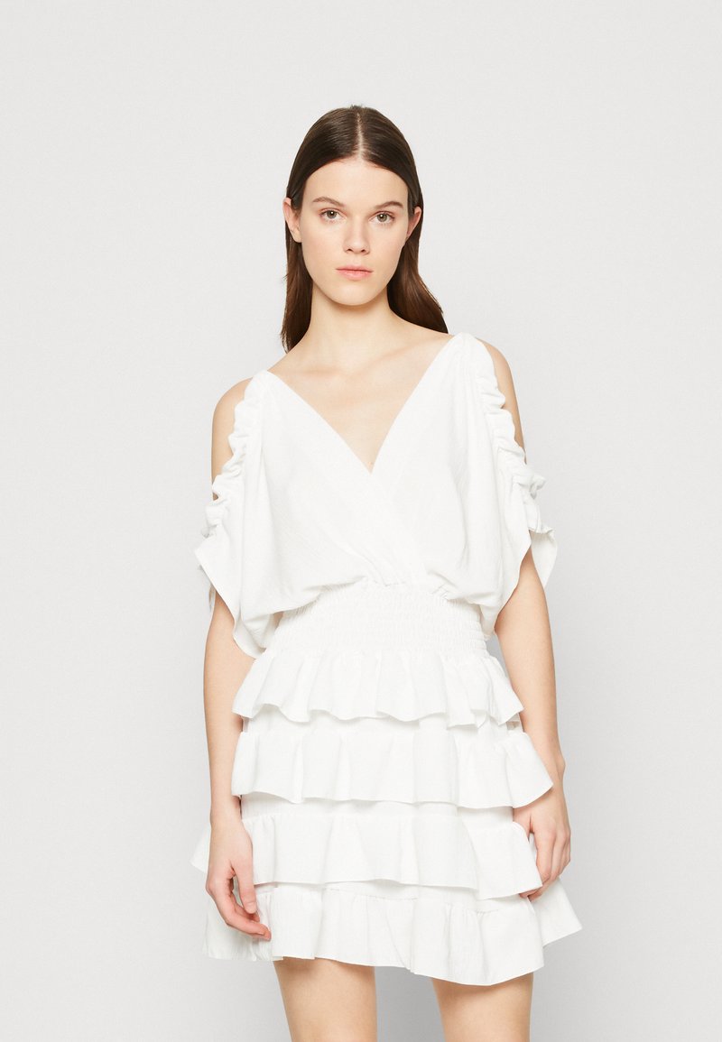 WAL G. CRUISE SANJILA RUFFLE DRESS - Koktel haljina / svečana haljina - white