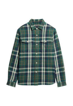 Superdry THE MERCHANT STORE HEAVY CHECKED - Button-down blouse - merchant check green