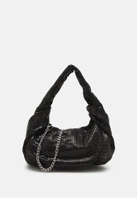 PCNITTER CHAIN SHOULDER BAG - Käsilaukku - black/silver