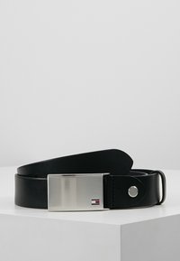 Tommy Hilfiger - PLAQUE BELT - Vyö - black Pienoiskuva 1