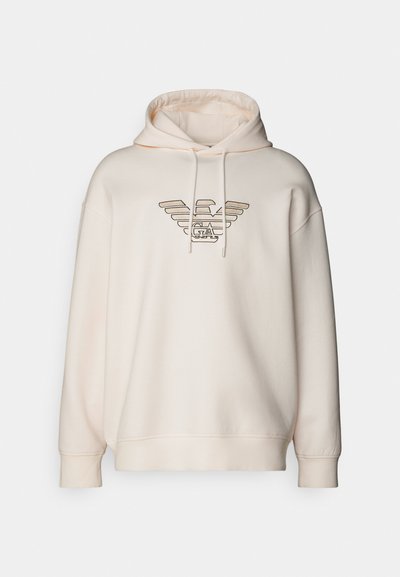 Emporio Armani FELPA - Felpa con cappuccio - eagle vanilla
