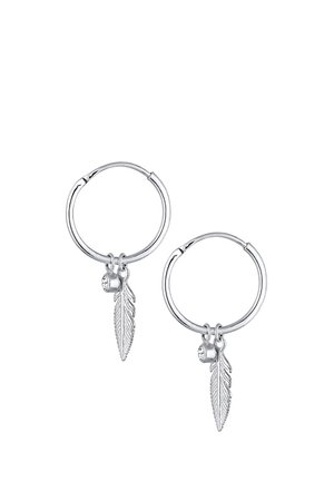 SPARKLING FEATHER CHARM - MIT KRISTALLEN VON SWAROVSKI® - Orecchini - silver- coloured