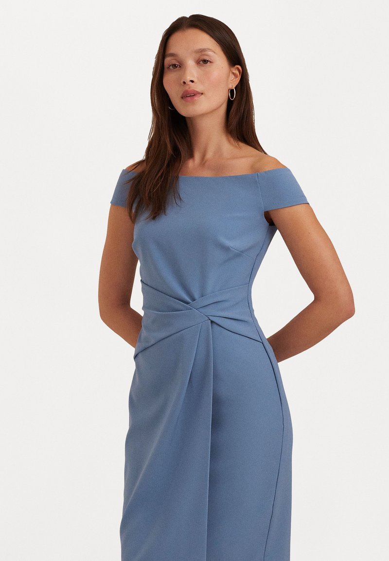 Lauren Ralph Lauren CREPE OFF THE SHOULDER COCKTAIL DRESS - Juhlamekko - pale azure