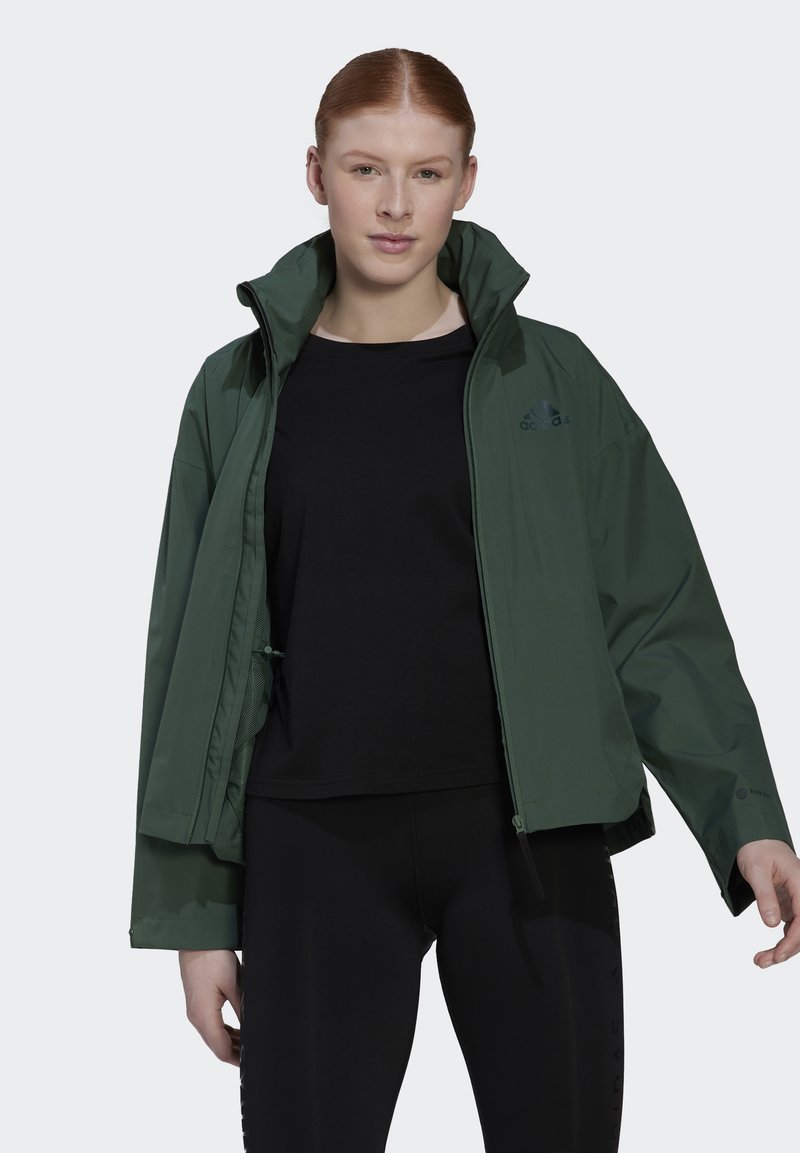 adidas Performance W TRAVEER RR J Untuvatakki green oxide/vihreä