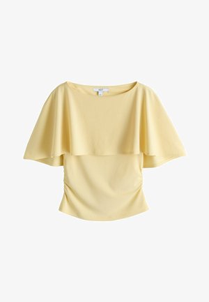 Next, REGULAR FIT - SHORT SLEEVE CAPE TOP . - Printtipaita - lemon yellow