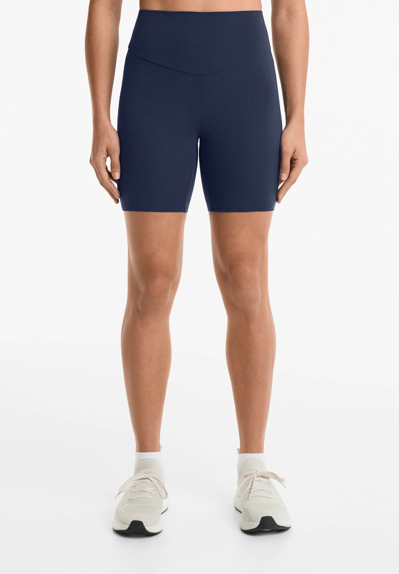 OYSHO - COMFORTLUX HIGH RISE 20cm BIKER - Sportske kratke hlače - dark blue, Povećaj
