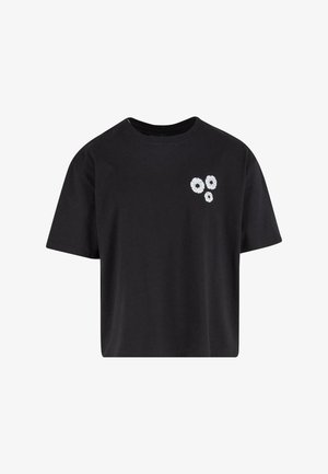 Mister Tee, BOLD FLOWERS CROPPED - T-shirt con stampa - black
