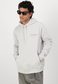 AllSaints UNDERGROUND HOODY - Felpa con cappuccio - pearl grey