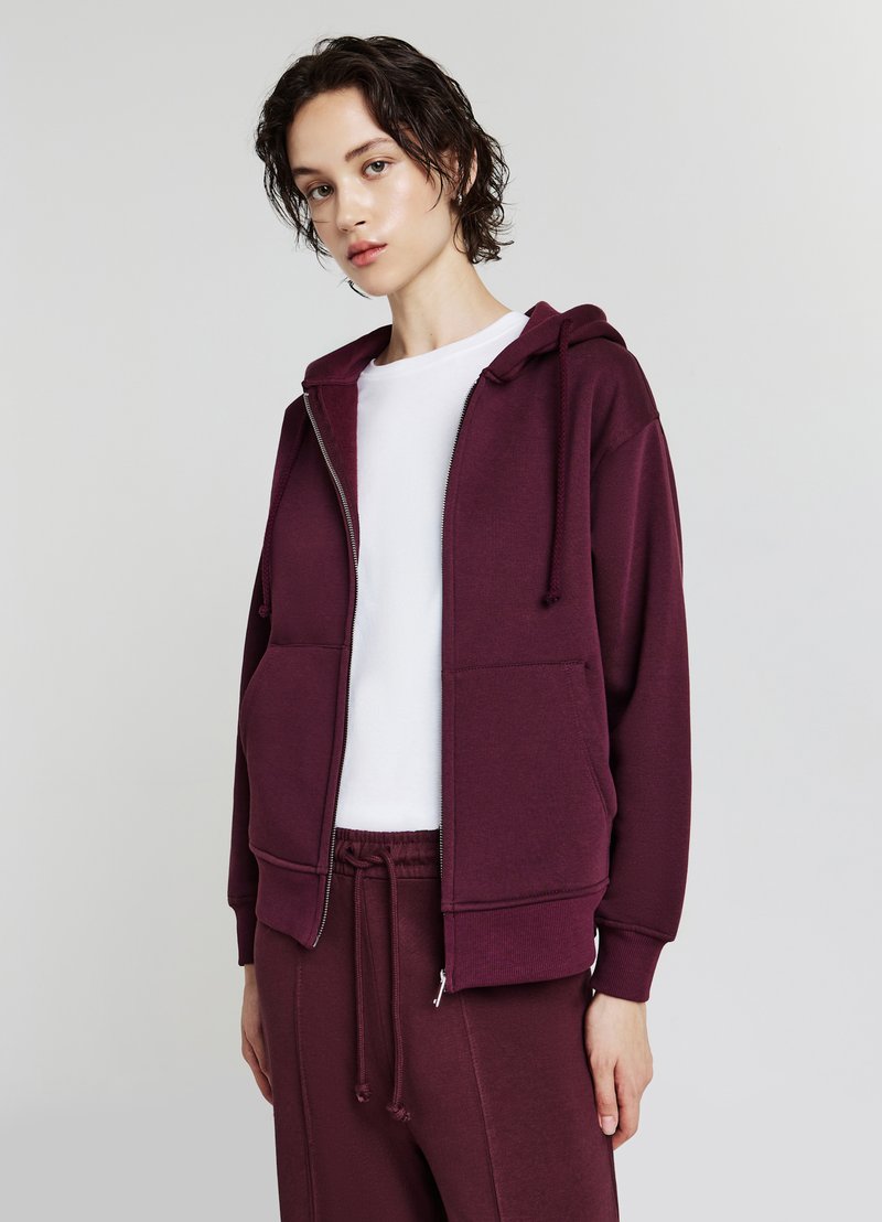 Calliope Felpa con zip - bordeaux