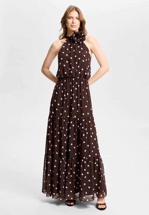 Swing, Robe longue - chocolate brown ivory