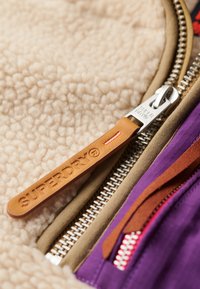 Superdry & Co VINTAGE RETRO HALF ZIP - Fleecová mikina - oatmeal beige