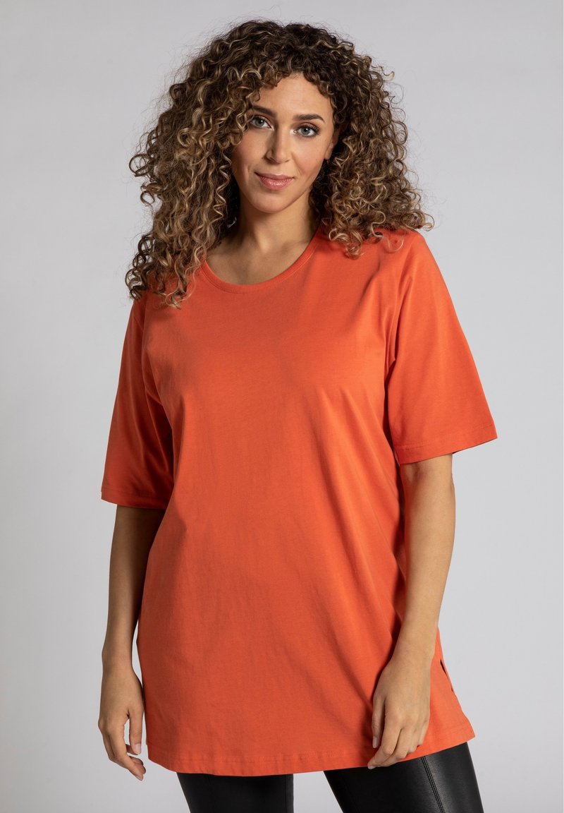 Ulla Popken PLUS SIZE SHORT SLEEVE TEE  - Basic T-shirt - mattes kupferorange