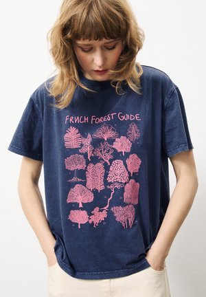 MORGANE - T-shirt imprimé - bleu marine