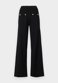 BUTTON PANTS - Housut - black