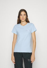 Calvin Klein Jeans MONOLOGO SLIM TEE 2 PACK - Navadna majica - keepsake blue/black