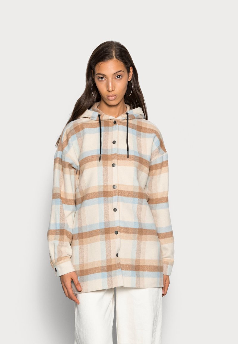 Damen Parkas | Noisy May NMFLANNY HOOD LONG SHACKET Kurzmantel beige - XL80417 Damen Parkas | Noisy May NMFLANNY HOOD LONG SHACKET Kurzmantel beige - XL80417