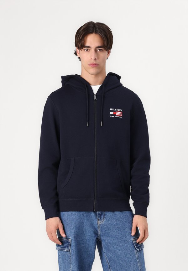AMERICANA ZIP THROUGH HOODY UNISEX - Zip-up sweatshirt - desert sky