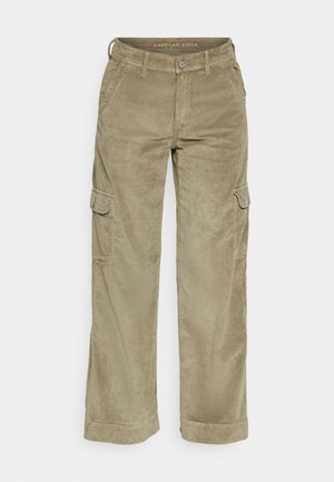 American Eagle BAGGY WIDE LEG - Oldalzsebes nadrágok - olive