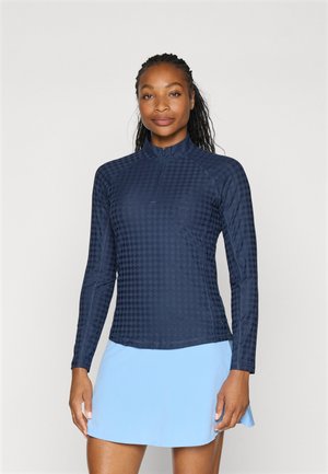 HOUNDSTOOTH 1/4 ZIP - Langarmshirt - deep navy