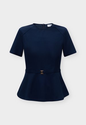 VILA, VICLASA O-NECK PEPLUM TOP - Блуза - navy