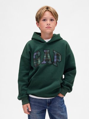 KIDS VINTAGESOFT RELAXED PLAID LOGO HOODIE - Hoodie - deep hunter