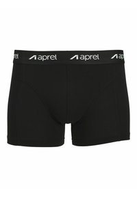 Schwarze Boxershorts aus glattem Material, mit einem elastischen Bund mit Logo und einer figurschmeichelnden Passform mit flachen Nähten.