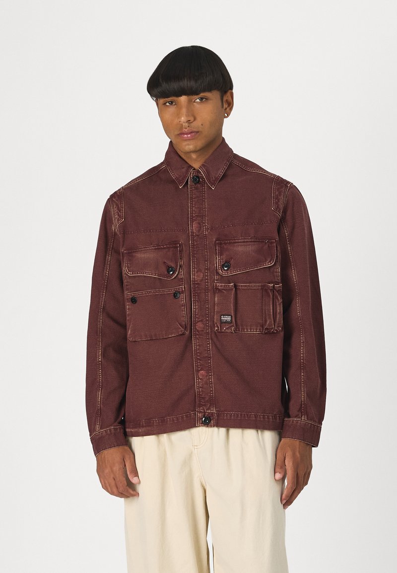 G-STAR UTILITY OVERSHIRT - Chaqueta vaquera - faded autumn leaves