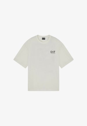 EA7 Emporio Armani, MAGLIA EA7 STAMPA RETRO SURF - T-shirt con stampa - bianco