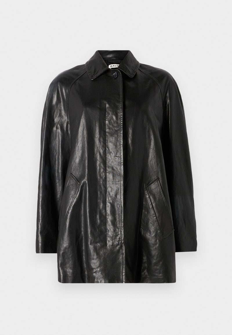 Bally Leren jas zwart Bally Leren jas zwart