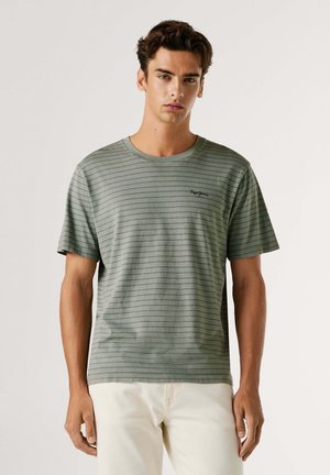 BASIC JACKO STRIPES - T-Shirt print - palm green