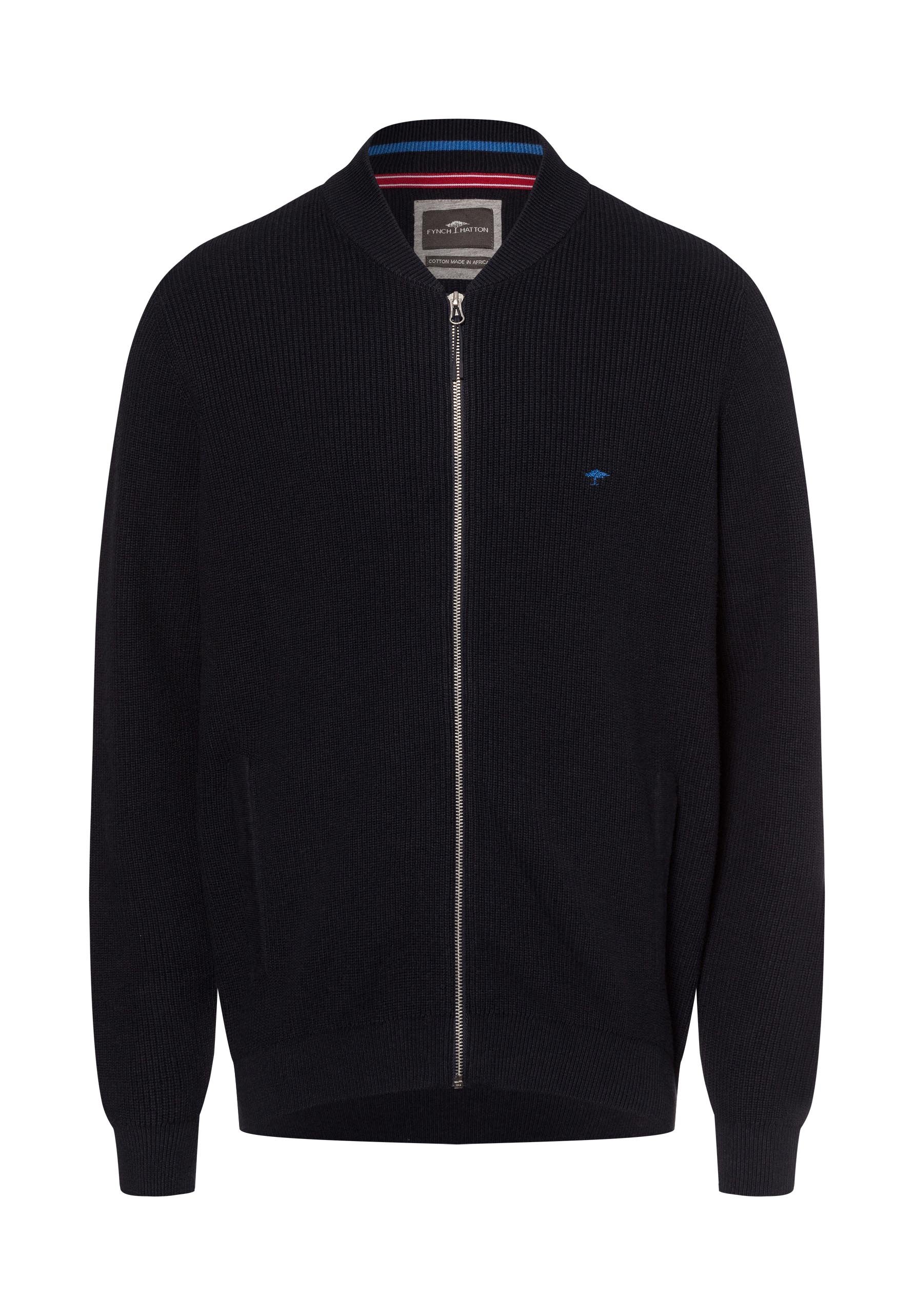 Distinction 1〜4 Fynch-Hatton Casual Fit Troyer Zip Crystal Blue | Hemden.de