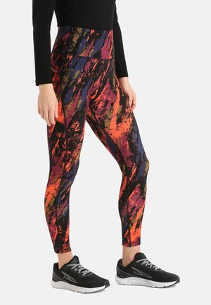 W MERINO FASTRAY HIGH RISE TIGHTS SEDIMTARY - Leggings - cherry flash black aop