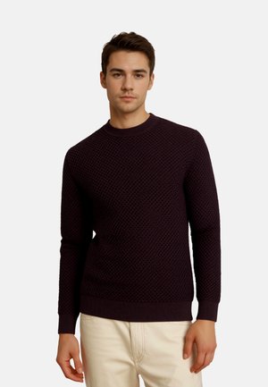 BLUBARKLE CREW NECK - Strickpullover - dunkelrot
