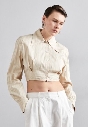CROPPED - Chemisier - striped mustard