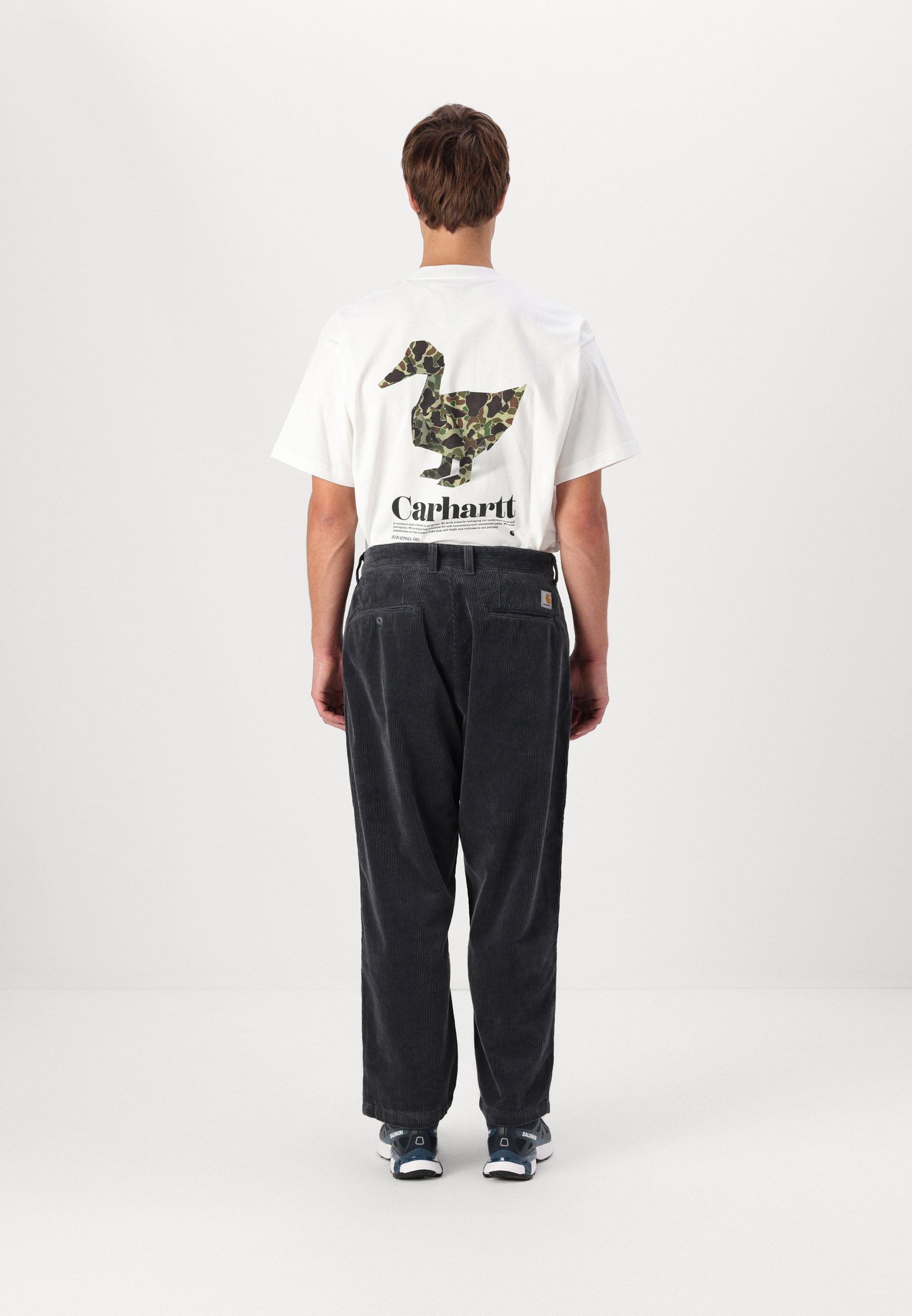 Carhartt WIP EVAN PANT - Calças - graphite/ganga preta - Zalando.pt