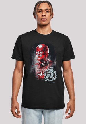 MARVEL AVENGERS CAPTAIN AMERICA BRUSHED SUPERHEROES ENDGAME - T-shirts med print - black