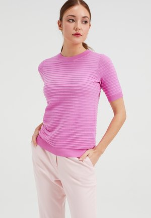 MET STRUCTUUR - T-shirt basic - pink