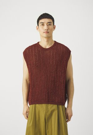 RAFFIA OVERSIZE FIT TANKTOP UNISEX - Neule - glazed ginger