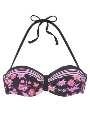 Bikinitop - schwarz pink