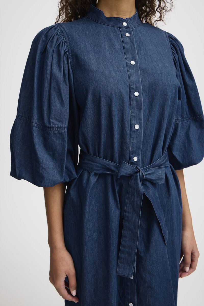 ICHI BORGIE - Denim dress - washed dark blue/dark-blue denim - Zalando.co.uk ICHI BORGIE - Denim dress - washed dark blue/dark-blue denim - Zalando.co.uk