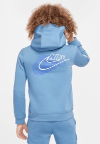 Nike Sportswear FLEECE HOODIE - Luvtröja - aegean storm