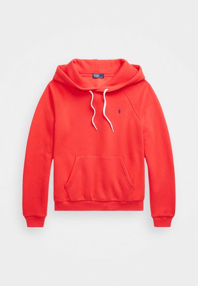 Polo Ralph Lauren SHRUNKEN FIT FLEECE HOODIE - Džemperis ar kapuci - bright hibiscus