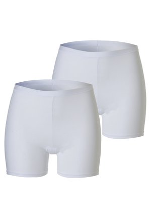 Witte boxershorts van gladde, rekbare stof, met een naadloos ontwerp en een elastische tailleband voor comfort en pasvorm.