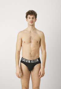 Calvin Klein Underwear HIP BRIEF 3 PACK INTENSE POWER COTTON - Fecskék - black/grey heather/white