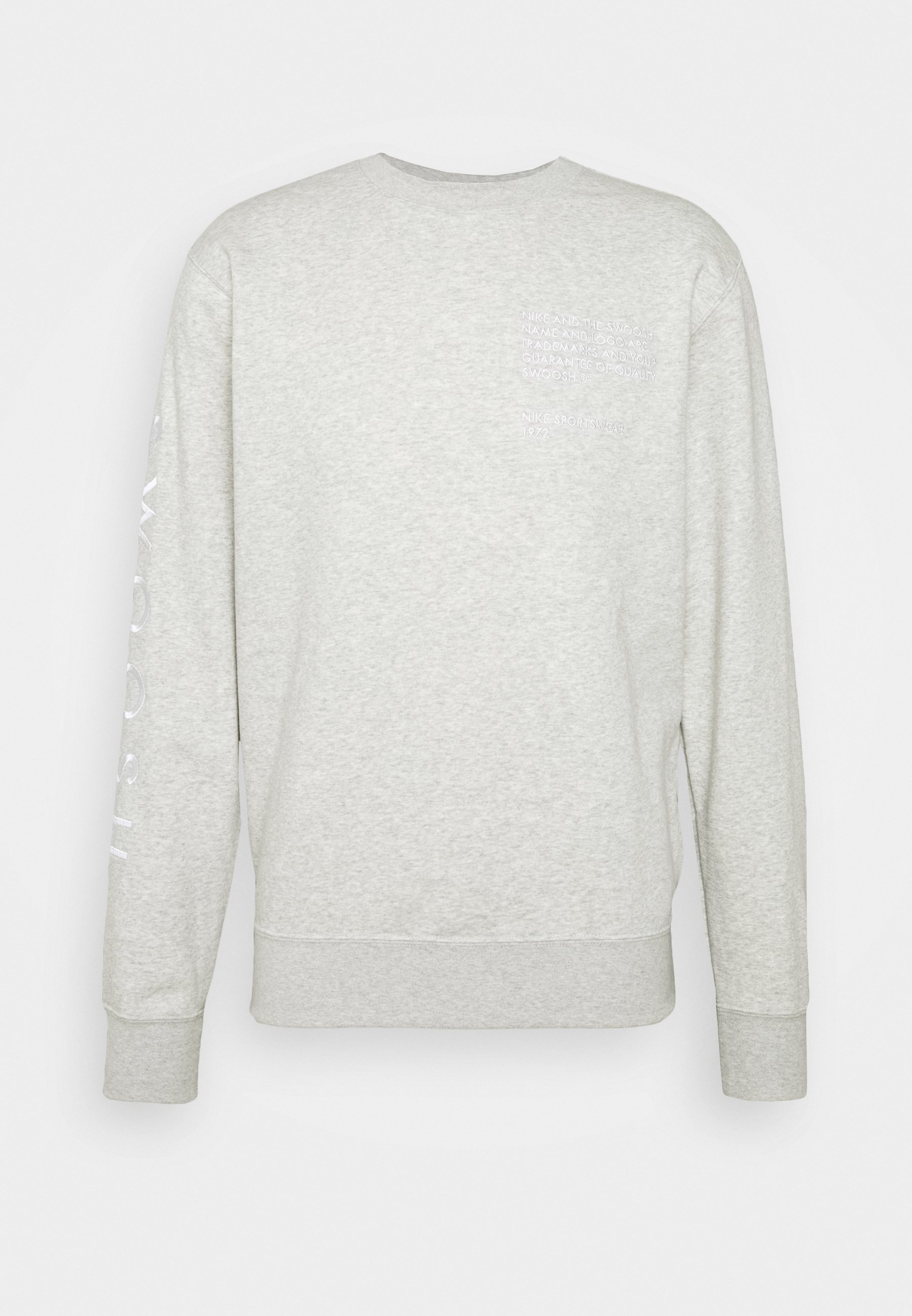 Nike Sportswear CREW Sweater grey heatherwhitegrijs Nike Sportswear CREW Sweater blackZwart Zalando.nl