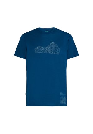 icebreaker, M MER 125 COOL-LITE SPHERE SS TEE BETA - Printtipaita - atlantis
